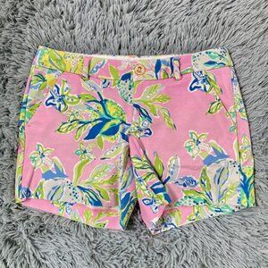Lilly Pulitzer The Callahan Short Printed Blue Pink Green Size 0
